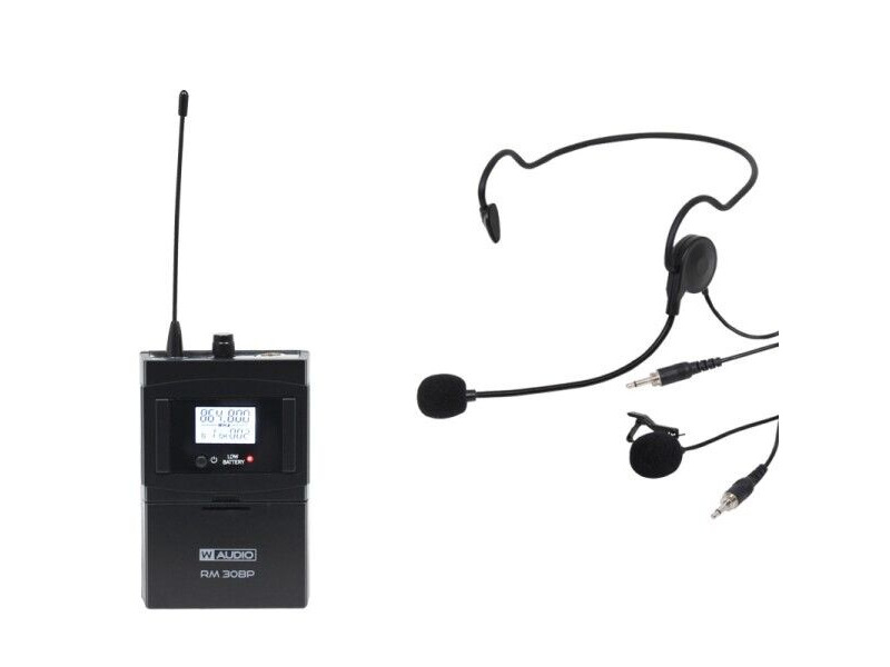 W Audio RM 30BP UHF Beltpack w/headset & lapel mic Add On Kit (864.8Mhz) click to zoom image
