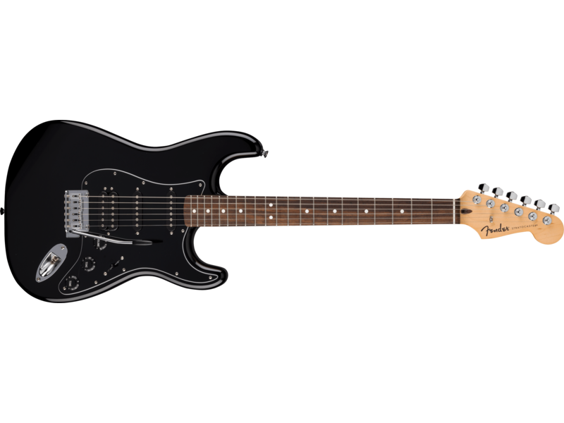 Fender Standard Stratocaster[REG] HSS, Laurel Fingerboard, Black Pickguard, Black click to zoom image