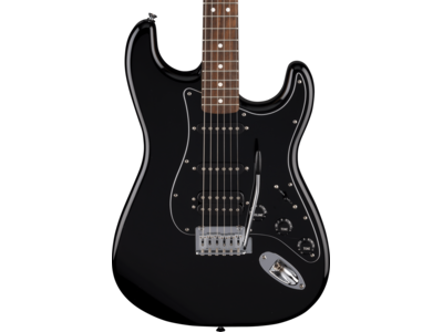 Fender Standard Stratocaster[REG] HSS, Laurel Fingerboard, Black Pickguard, Black click to zoom image
