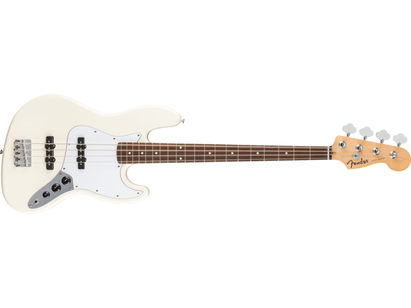Fender Standard Jazz Bass[REG], Laurel Fingerboard, White Pickguard, Olympic White click to zoom image