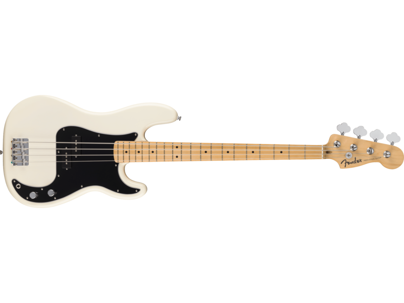 Fender Standard Precision Bass[REG], Maple Fingerboard, Black Pickguard, Olympic White click to zoom image
