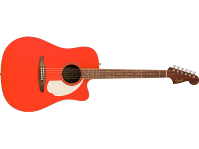 Fender California Standard Redondo<sup>TM</sup> CE, Spruce Top, Ivory Pickguard, Fiesta Red