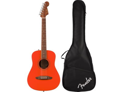 Fender California Standard Redondo[TM] Mini with Bag, Spruce Top, Fiesta Red click to zoom image