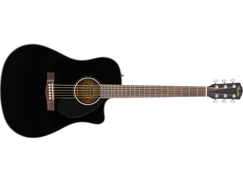 Fender CD-60SCE Dreadnought, Walnut Fingerboard, Black click to zoom image