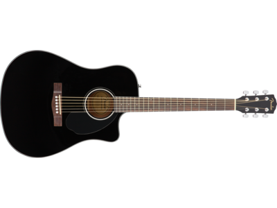 Fender CD-60SCE Dreadnought, Walnut Fingerboard, Black 