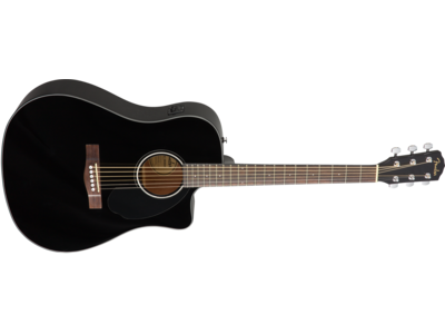 Fender CD-60SCE Dreadnought, Walnut Fingerboard, Black click to zoom image
