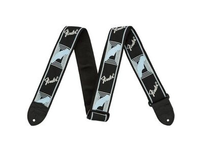 Fender 2 Monogrammed Black/Light Grey/Blue strap