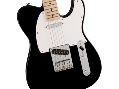 Squier Squier Sonic[REG] Telecaster[REG], Maple Fingerboard, White Pickguard, Black click to zoom image
