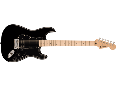 Squier Squier Sonic® Stratocaster® HSS, Maple Fingerboard, Black Pickguard, Black