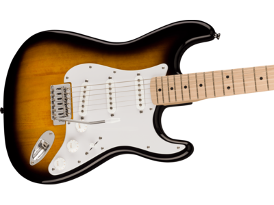 Squier Squier Sonic[REG] Stratocaster[REG], Maple Fingerboard, White Pickguard, 2-Color Sunburst click to zoom image