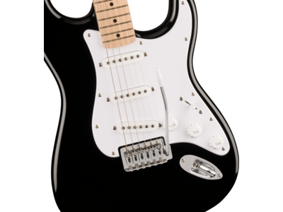 Squier Squier Sonic[REG] Stratocaster[REG], Maple Fingerboard, White Pickguard, Black click to zoom image