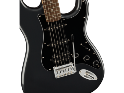 Squier Affinity Series[REG] Stratocaster[REG] HSS Pack, Laurel Fingerboard, Charcoal Frost Metallic, Gig Bag, 15G - 230V UK click to zoom image