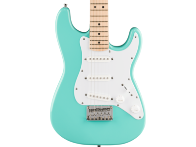 Squier Mini Stratocaster[REG], Maple Fingerboard, White Pickguard, Sea Foam Green click to zoom image