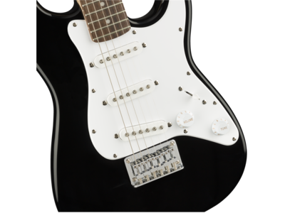 Squier Mini Stratocaster[REG], Laurel Fingerboard, White Pickguard, Black click to zoom image