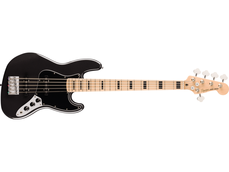 Squier Affinity Series[REG] Active Jazz Bass[REG] V, Maple Fingerboard, Black Pickguard, Black Metallic click to zoom image
