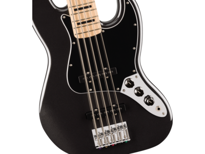 Squier Affinity Series[REG] Active Jazz Bass[REG] V, Maple Fingerboard, Black Pickguard, Black Metallic click to zoom image