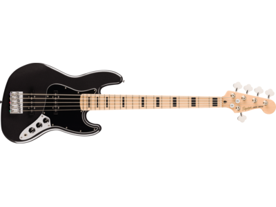 Squier Affinity Series® Active Jazz Bass® V, Maple Fingerboard, Black Pickguard, Black Metallic 