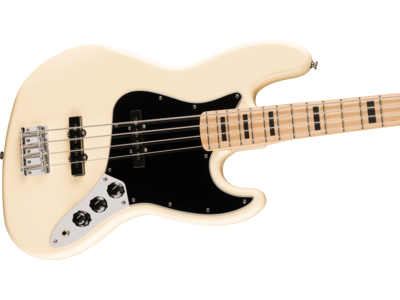 Squier Affinity Series[REG] Active Jazz Bass[REG], Maple Fingerboard, Black Pickguard, Olympic White click to zoom image