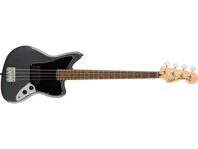 Squier Affinity Series® Jaguar® Bass H, Laurel Fingerboard, Black Pickguard, Charcoal Frost Metallic