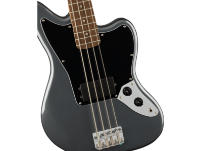 Squier Affinity Series[REG] Jaguar[REG] Bass H, Laurel Fingerboard, Black Pickguard, Charcoal Frost Metallic click to zoom image