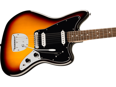 Squier Affinity Series[REG] Jaguar[REG], Laurel Fingerboard, Black Pickguard, 3-Color Sunburst click to zoom image