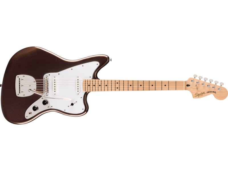 Squier Affinity Series[REG] Jaguar[REG], Maple Fingerboard, White Pickguard, Mystic Metallic Brown click to zoom image