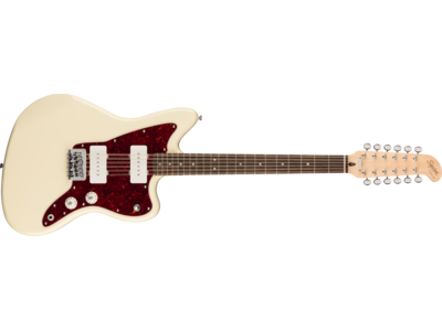 Squier Paranormal Jazzmaster® XII, Laurel Fingerboard, Tortoiseshell Pickguard, Olympic White