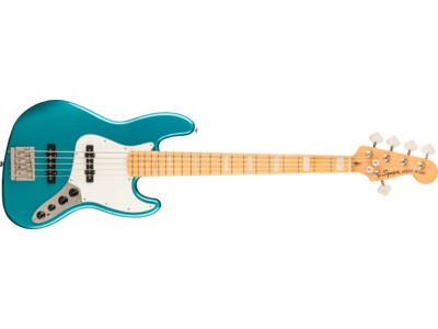 Squier Classic Vibe<sup>TM</sup> Active '70s Jazz Bass® V, Maple Fingerboard, Parchment Pickguard, Ocean Turquoise