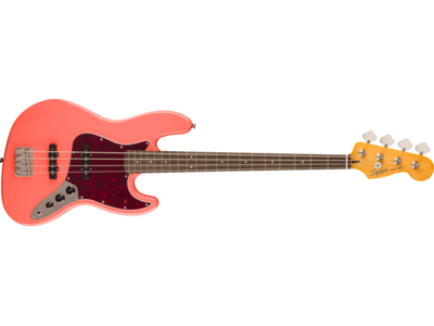 Squier Classic Vibe<sup>TM</sup> '60s Jazz Bass®, Laurel Fingerboard, Tortoishell Pickguard, Tahitian Coral