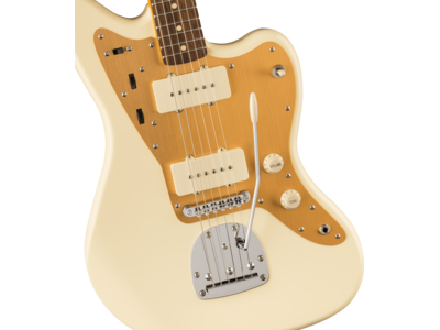 Squier J Mascis Jazzmaster[REG], Laurel Fingerboard, Gold Anodized Pickguard, Vintage White click to zoom image