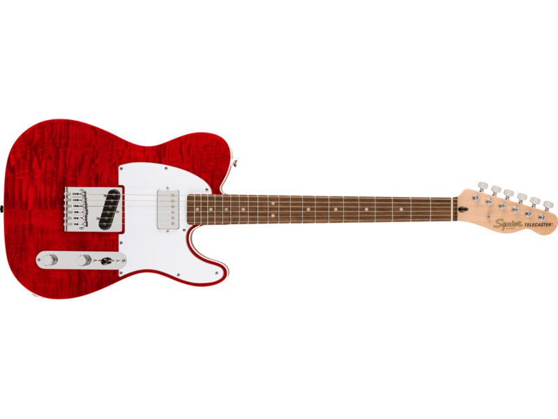 Squier Affinity Series[REG] Telecaster[REG] FMT SH, Laurel Fingerboard, White Pickguard, Crimson Red Transparent click to zoom image