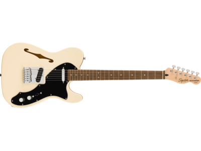 Squier Affinity Series® Telecaster® Thinline, Laurel Fingerboard, Black Pickguard, Olympic White
