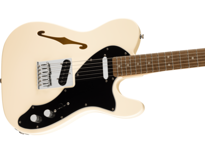 Squier Affinity Series[REG] Telecaster[REG] Thinline, Laurel Fingerboard, Black Pickguard, Olympic White click to zoom image