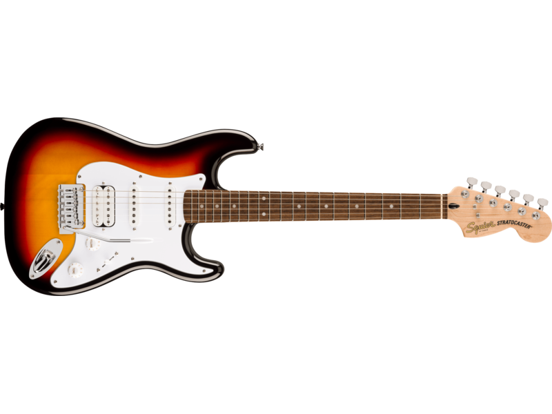 Squier Affinity Series[REG] Stratocaster[REG] Junior HSS, Laurel Fingerboard, White Pickguard, 3-Color Sunburst click to zoom image