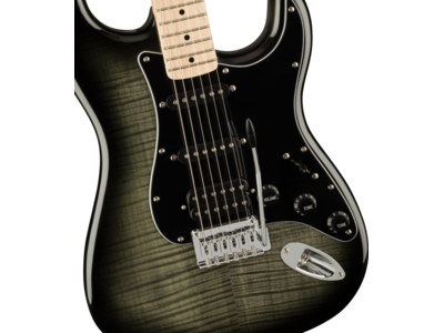 Squier Affinity Series[REG] Stratocaster[REG] FMT HSS, Maple Fingerboard, Black Pickguard, Black Burst click to zoom image
