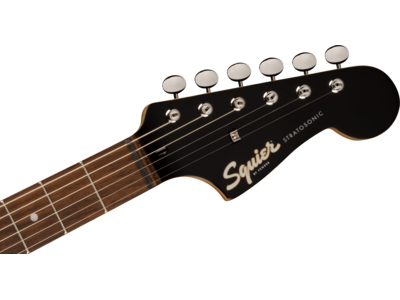 Squier Paranormal Strat-O-Sonic, Laurel Fingerboard, Black Pickguard, Crimson Red Transparent click to zoom image