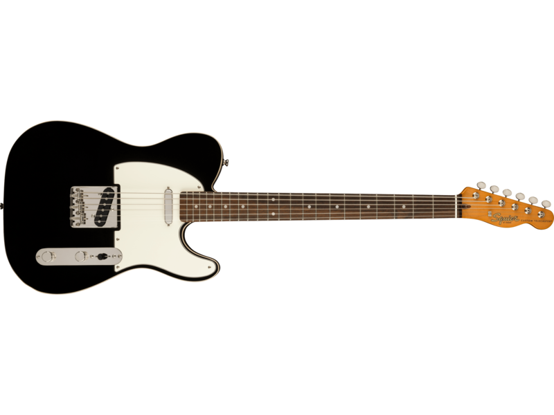 Squier Classic Vibe Baritone Custom Telecaster[REG], Laurel Fingerboard, Parchment Pickguard, Black click to zoom image