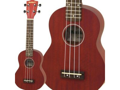 Aria Maikai MKU1 Soprano Ukulele with Bag, See Trough Red click to zoom image