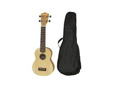 Aria Maikai MKU1 Soprano Ukulele with Bag, Natural click to zoom image