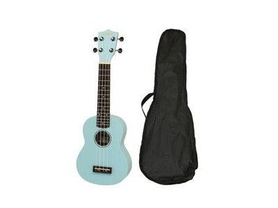 Aria Maikai MKU1 Soprano Ukulele with Bag, Light Blue click to zoom image