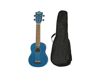 Aria Maikai MKU1 Soprano Ukulele with Bag, See Through Blue click to zoom image