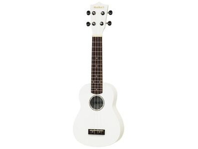 Aria Maikai MKU1 Soprano Ukulele with Bag, White 