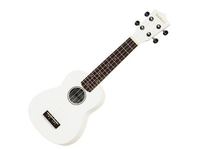 Aria Maikai MKU1 Soprano Ukulele with Bag, White click to zoom image