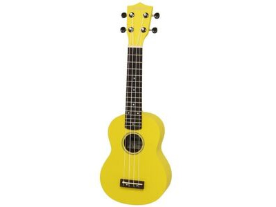 Aria Maikai MKU1 Soprano Ukulele with Bag, Yellow 