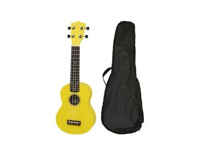 Aria Maikai MKU1 Soprano Ukulele with Bag, Yellow click to zoom image