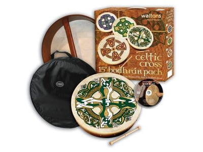 Waltons 15" Gaelic Cross Bodhran Pack