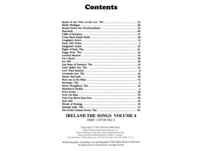 Waltons Ireland The Songs Volume 4 (Lyrics Melody Chords) click to zoom image