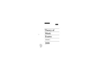 ABRSM Theory of Music Exams 2008, Grade 4