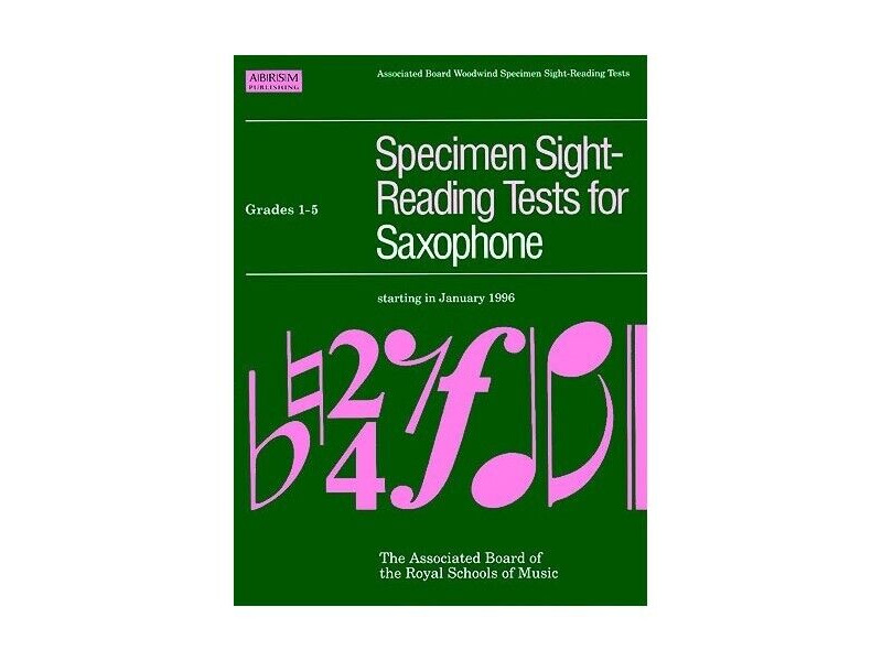 ABRSM Specimen Sight-Reading Tests for Saxophone Grades 1-5 click to zoom image