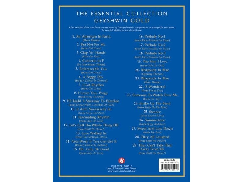 Chester Music The Essential Collection: Gershwin Gold click to zoom image